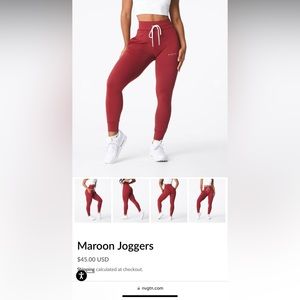 NVGT Maroon Joggers